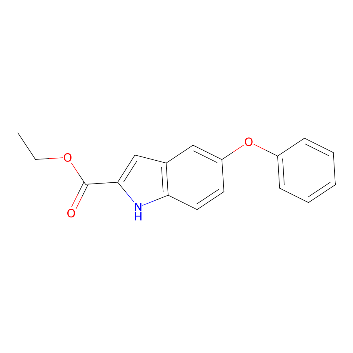 ethyl 5-phenoxy-1H-indole-2-carboxylate molecular structure, CAS 78304-51-5