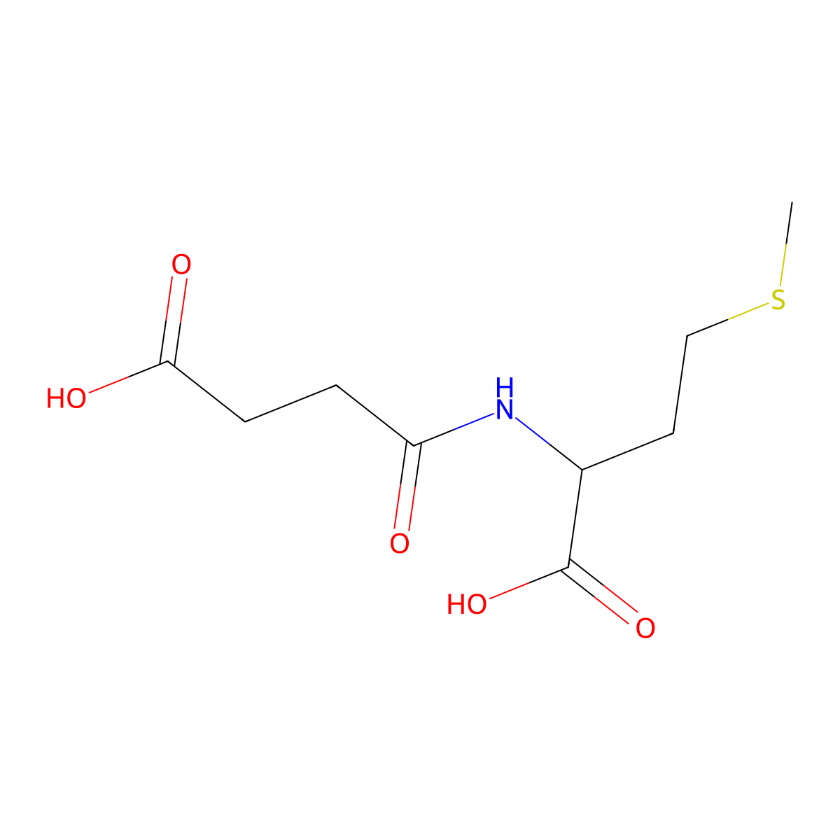N-(3-Carboxy-1-oxopropyl)-DL-methionine molecular structure, CAS 78306-53-3