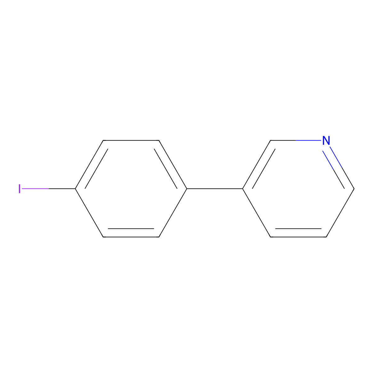 3-(4-Iodophenyl)pyridine molecular structure, CAS 78313-73-2