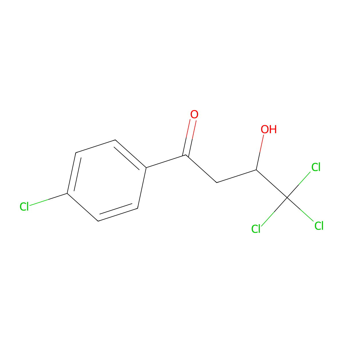 4,4,4-Trichloro-1-(4-chlorophenyl)-3-hydroxybutan-1-one molecular structure, CAS 78315-41-0