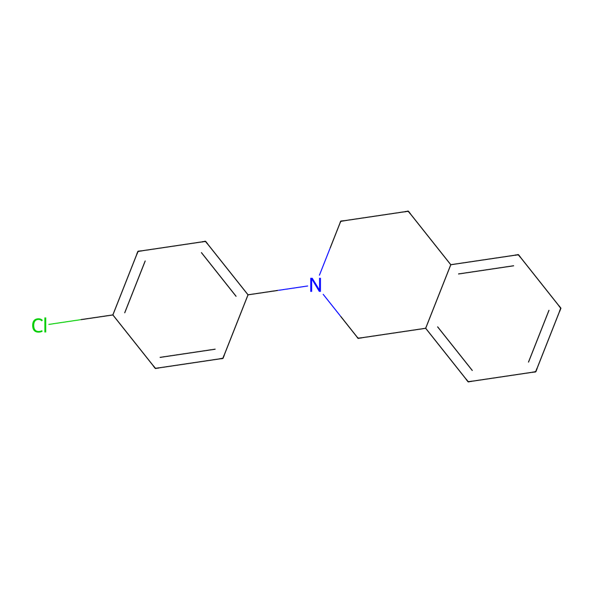 2-(4-Chlorophenyl)-1,2,3,4-tetrahydroisoquinoline molecular structure, CAS 78317-78-9