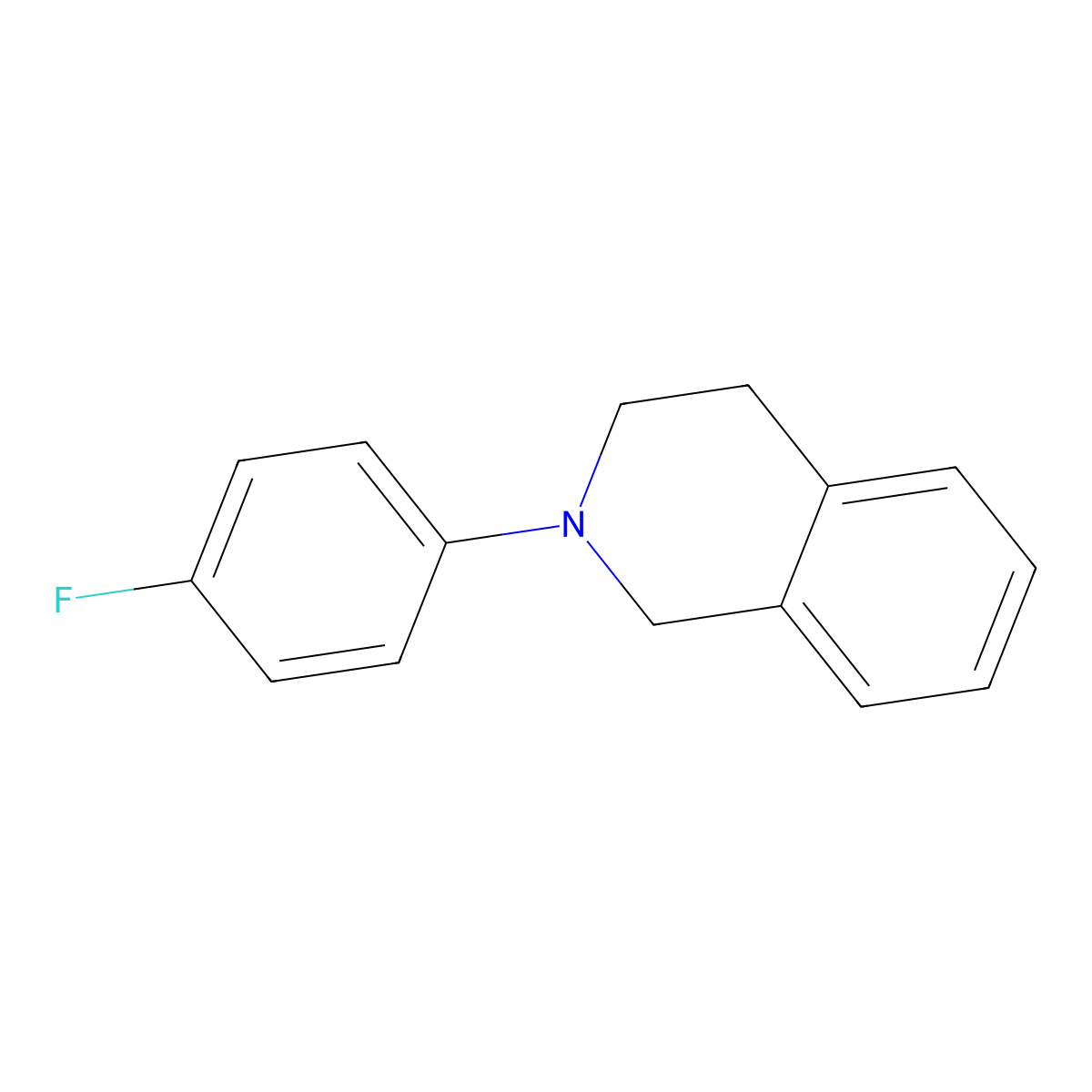 2-(4-Fluorophenyl)-1,2,3,4-tetrahydroisoquinoline molecular structure, CAS 78317-79-0