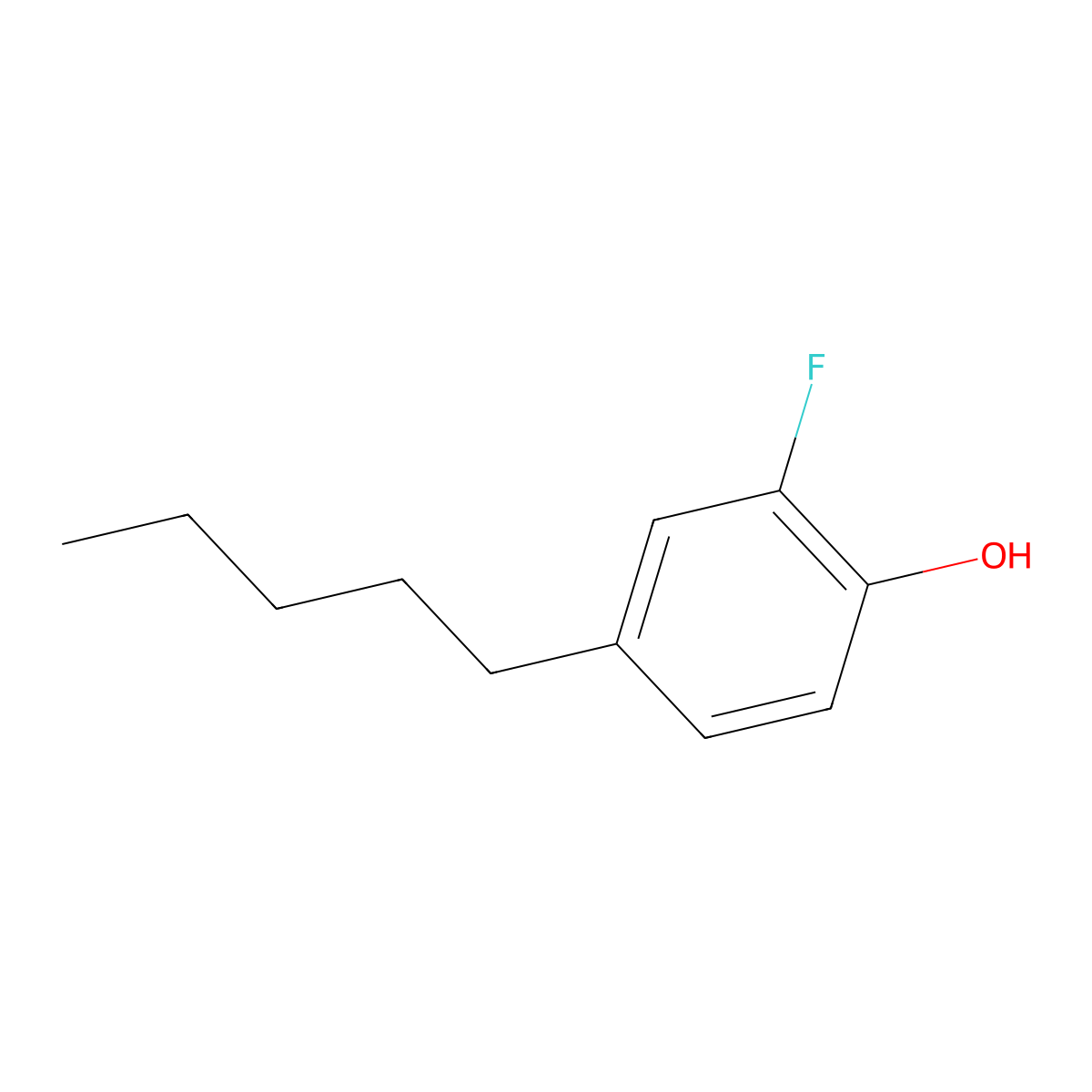 2-Fluoro-4-pentylphenol molecular structure, CAS 78322-87-9