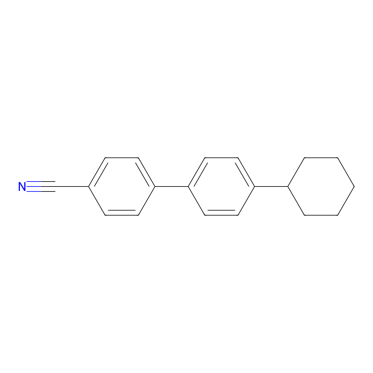 4'-Cyclohexyl[1,1'-biphenyl]-4-carbonitrile molecular structure, CAS 78322-94-8