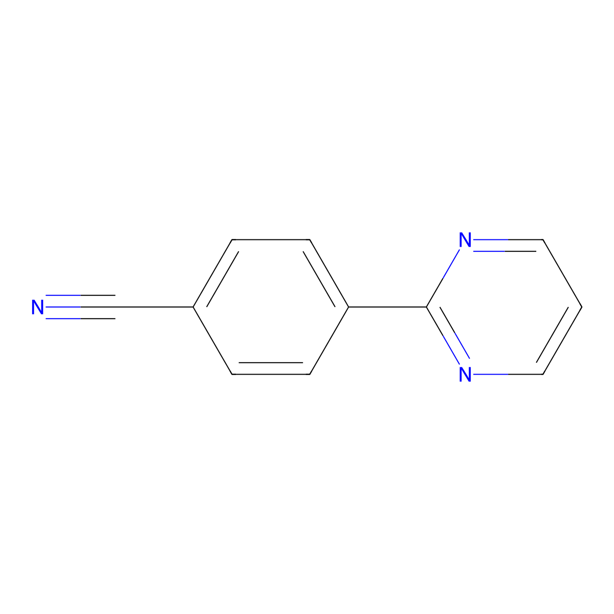 4-(Pyrimidin-2-yl)benzonitrile molecular structure, CAS 78322-96-0