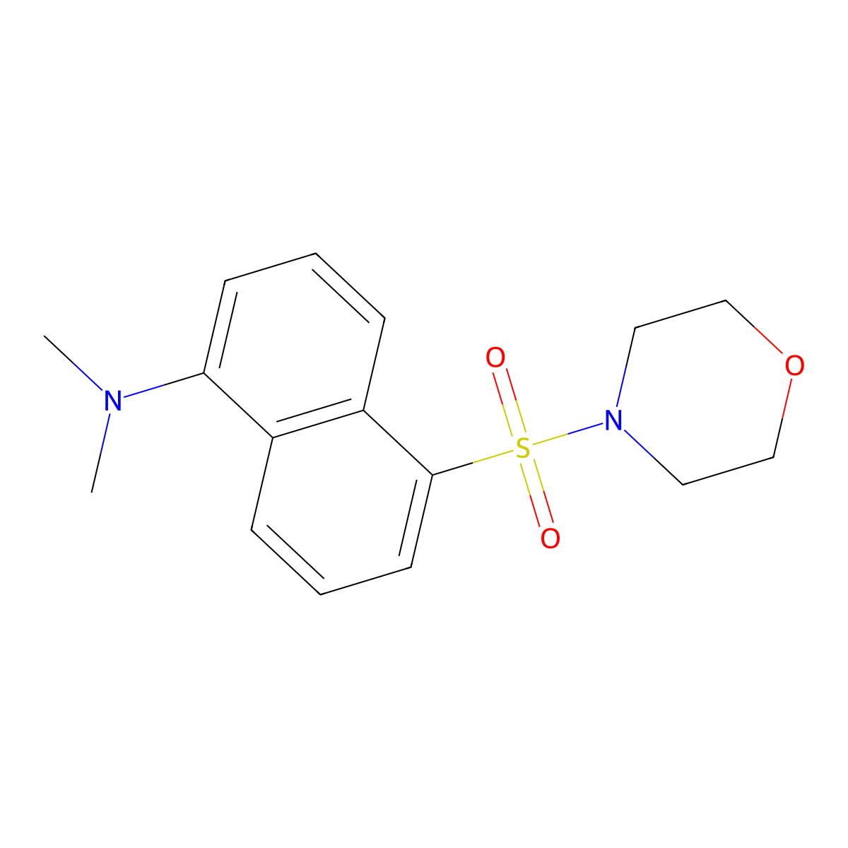 Morpholine, 4-[[5-(dimethylamino)-1-naphthalenyl]sulfonyl]- molecular structure, CAS 78323-98-5