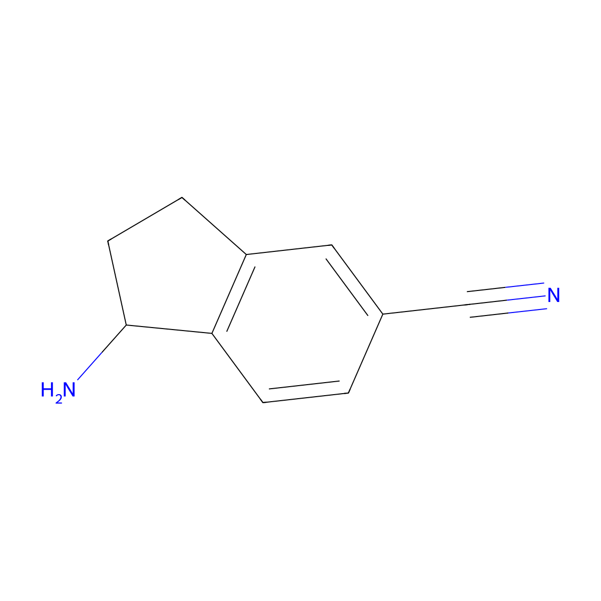 1-amino-2,3-dihydro-1H-indene-5-carbonitrile molecular structure, CAS 783239-02-1