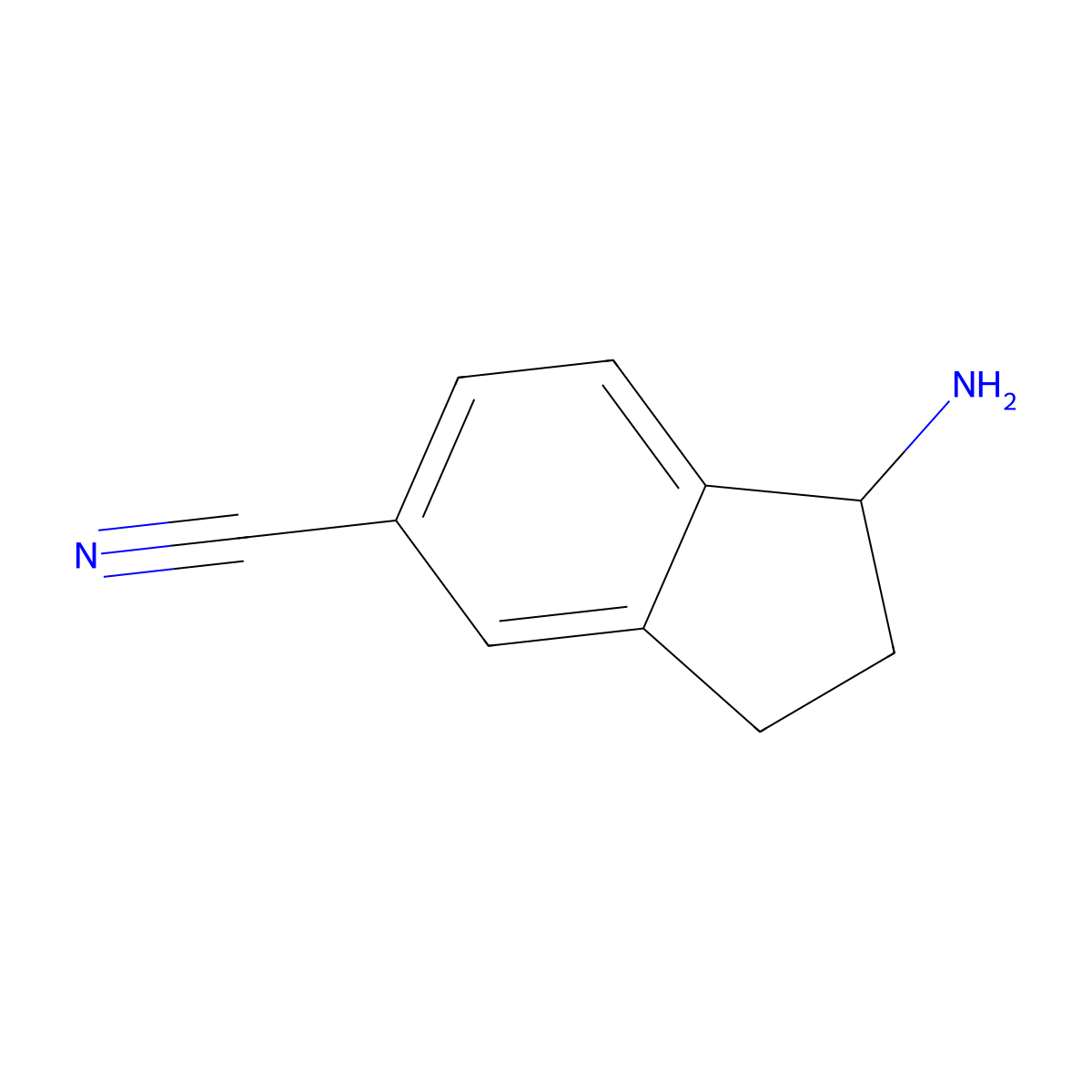 1-amino-2,3-dihydro-1H-indene-5-carbonitrile molecular structure, CAS 783239-02-1