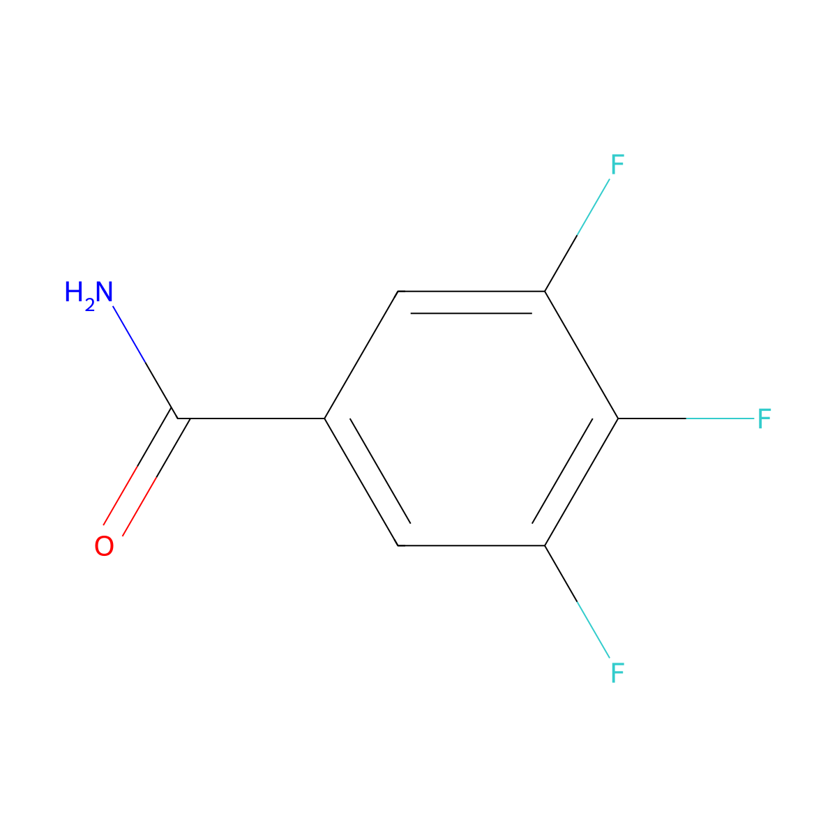3,4,5-Trifluorobenzamide molecular structure, CAS 78324-75-1