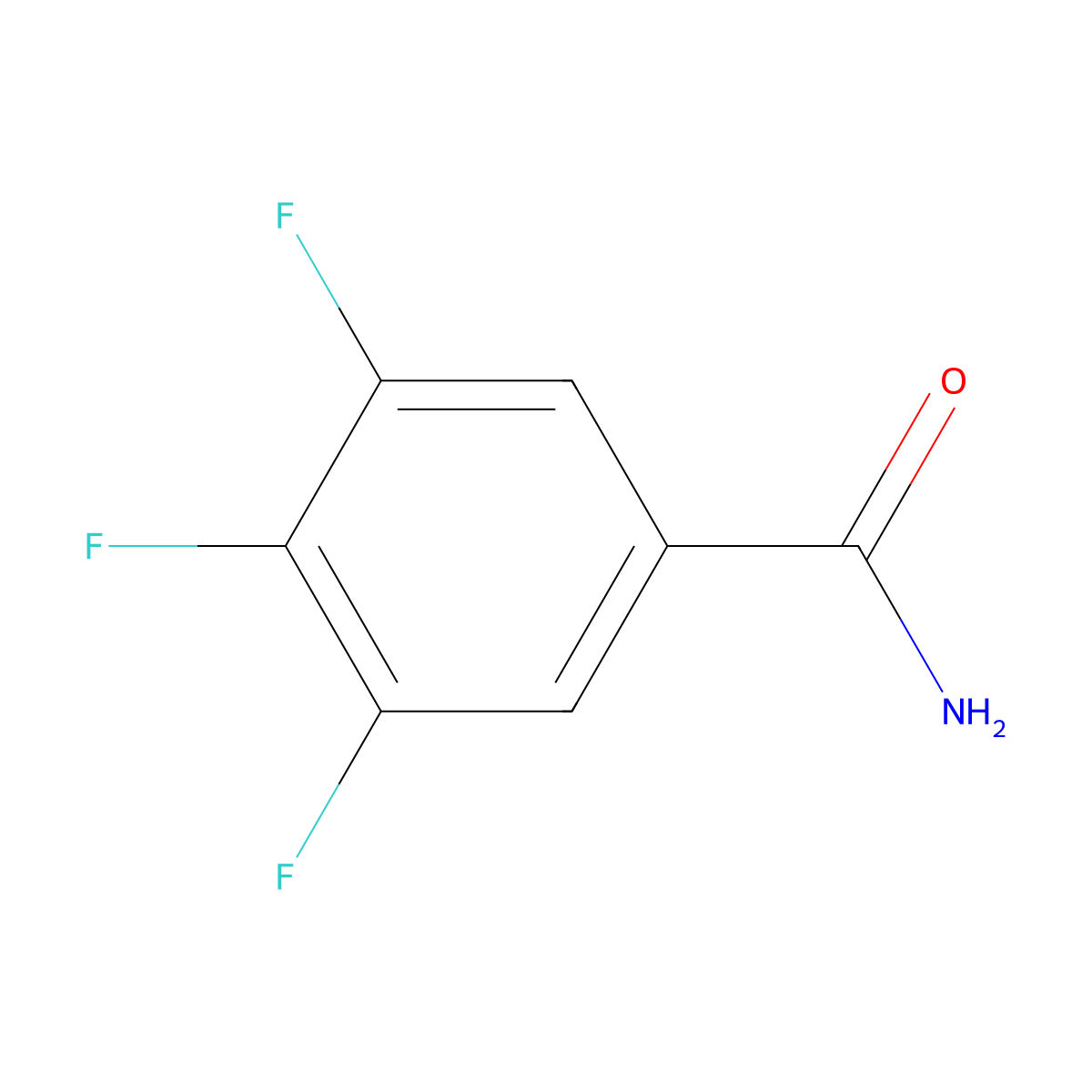 3,4,5-Trifluorobenzamide molecular structure, CAS 78324-75-1