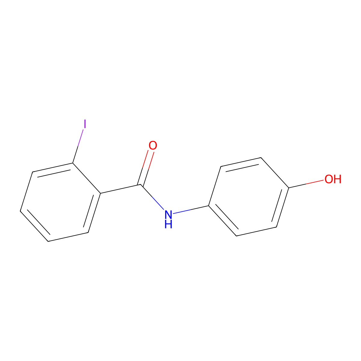 N-(4-hydroxyphenyl)-2-iodobenzamide molecular structure, CAS 78325-14-1
