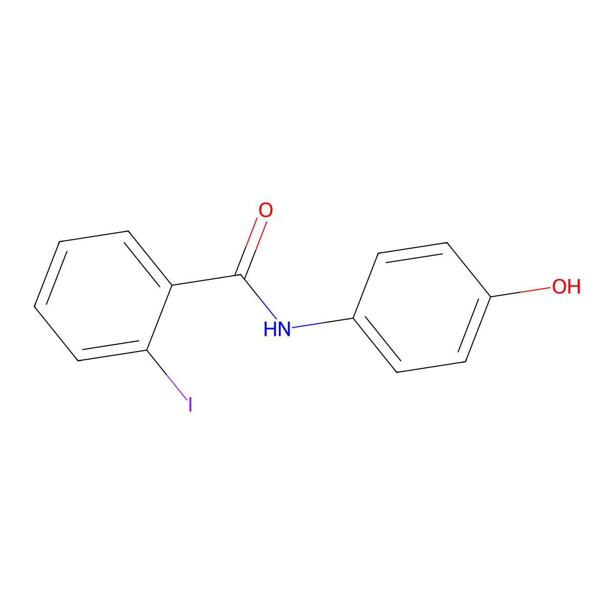 N-(4-hydroxyphenyl)-2-iodobenzamide molecular structure, CAS 78325-14-1