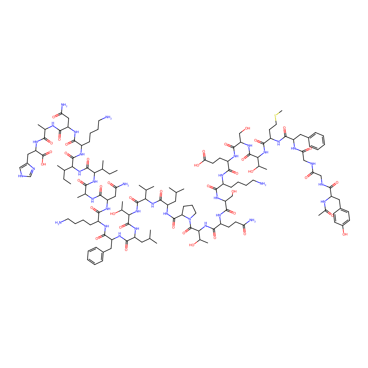 Acetyl-delta-Endorphin (bovine, camel, mouse, ovine) molecular structure, CAS 78325-29-8