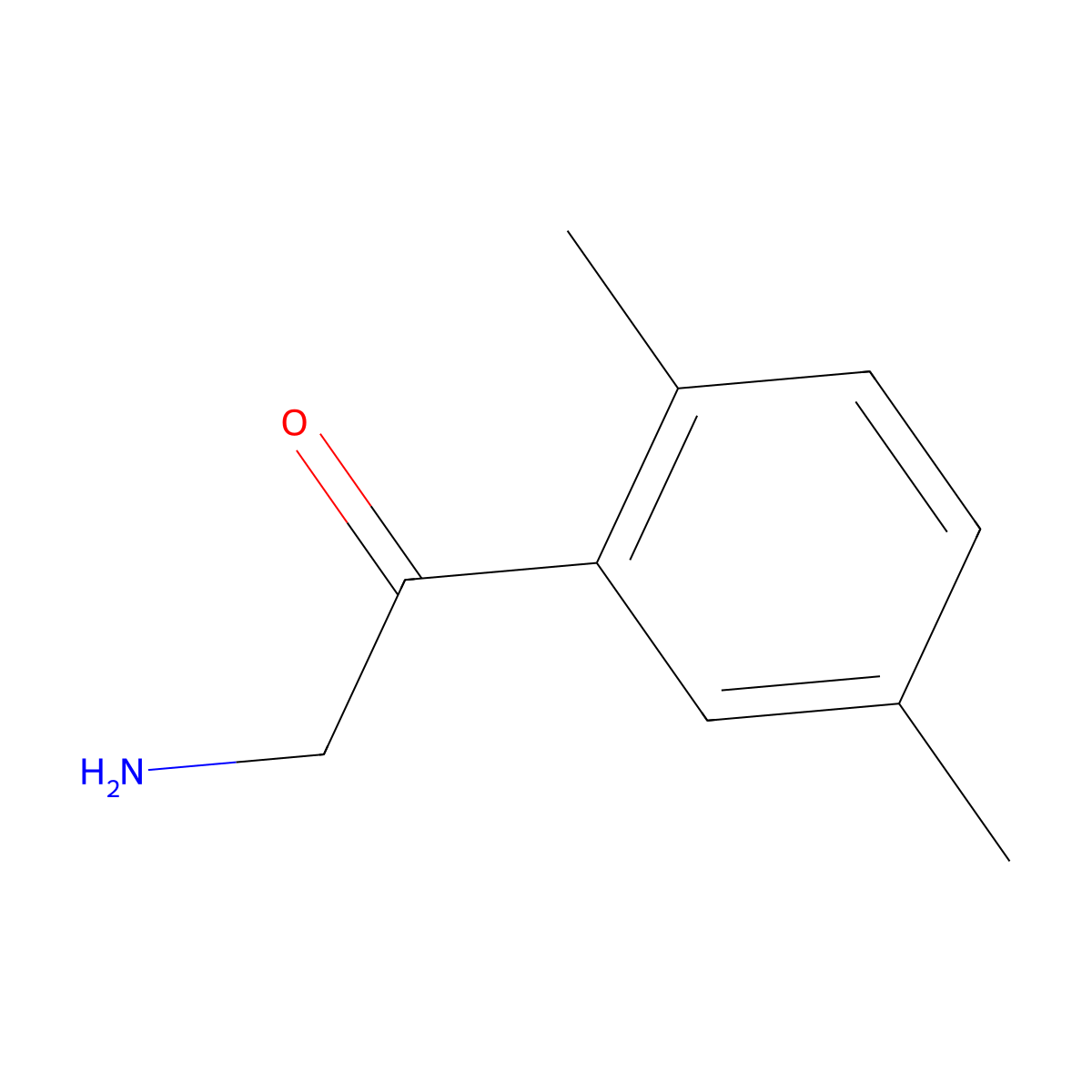 2-Amino-1-(2,5-dimethylphenyl)ethan-1-one molecular structure, CAS 783273-53-0