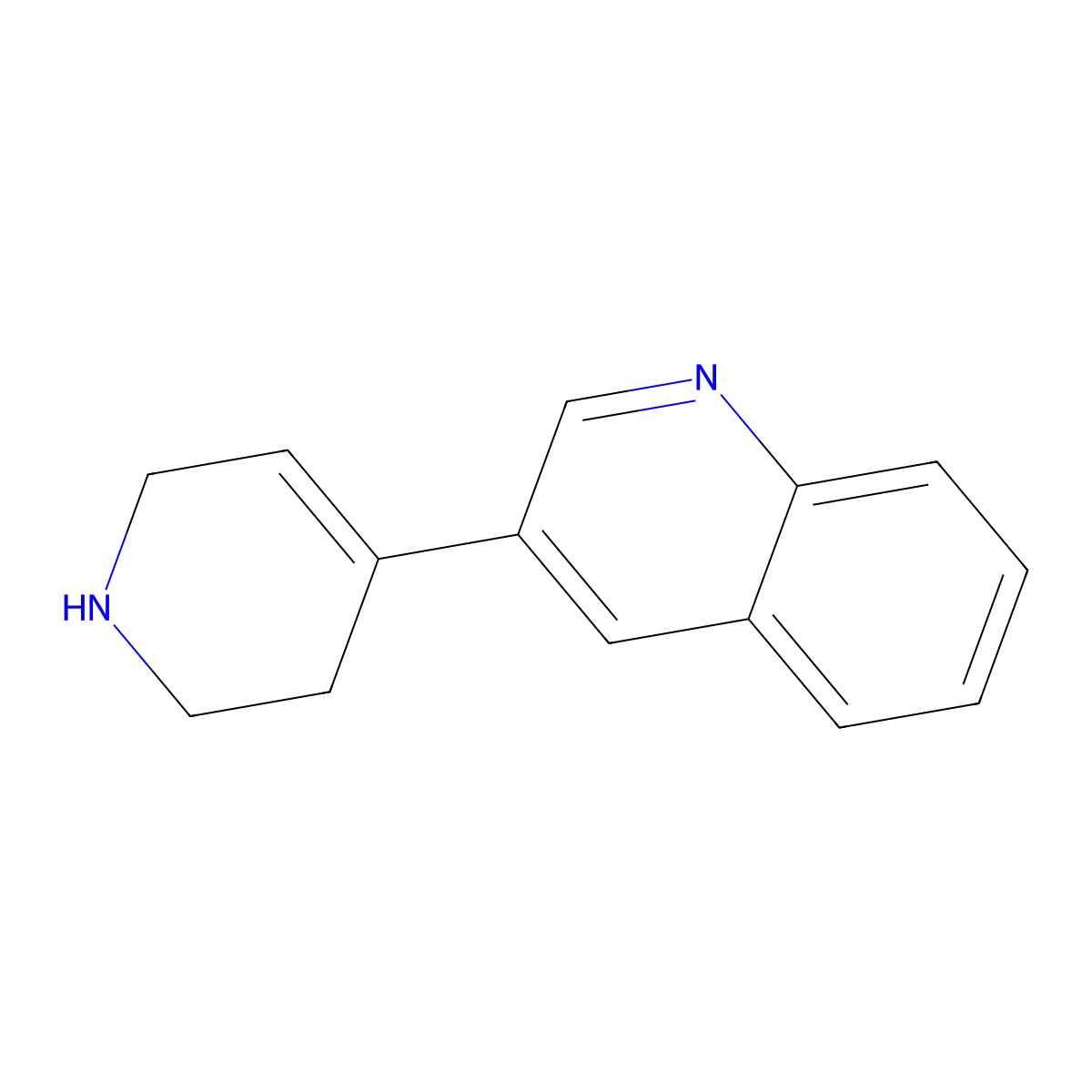 3-(1,2,3,6-Tetrahydropyridin-4-yl)quinoline molecular structure, CAS 783274-07-7