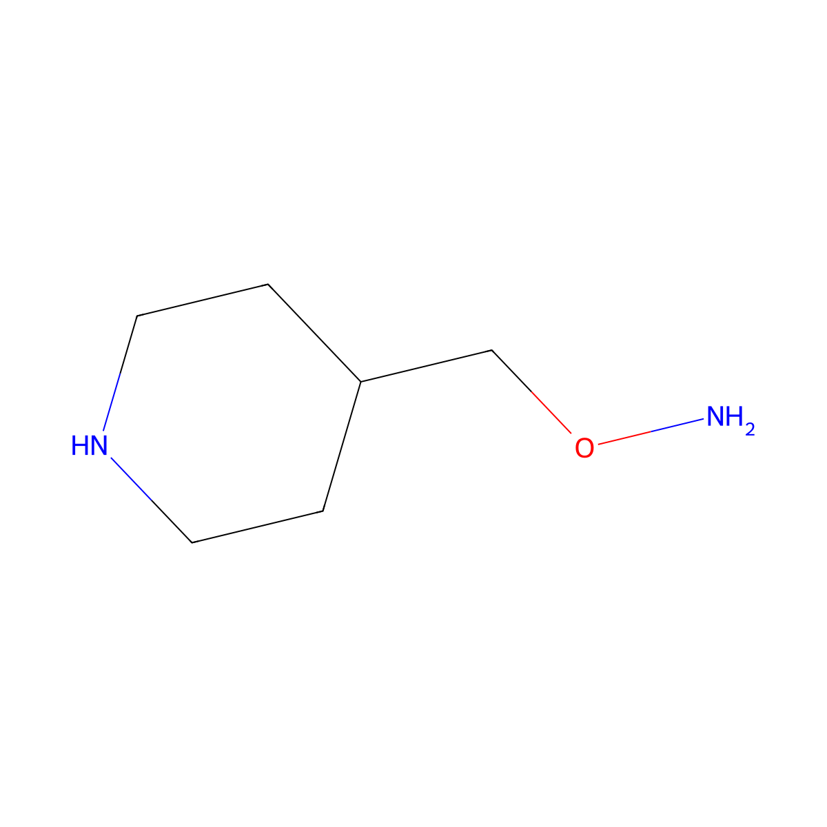 O-[(piperidin-4-yl)methyl]hydroxylamine molecular structure, CAS 783275-11-6