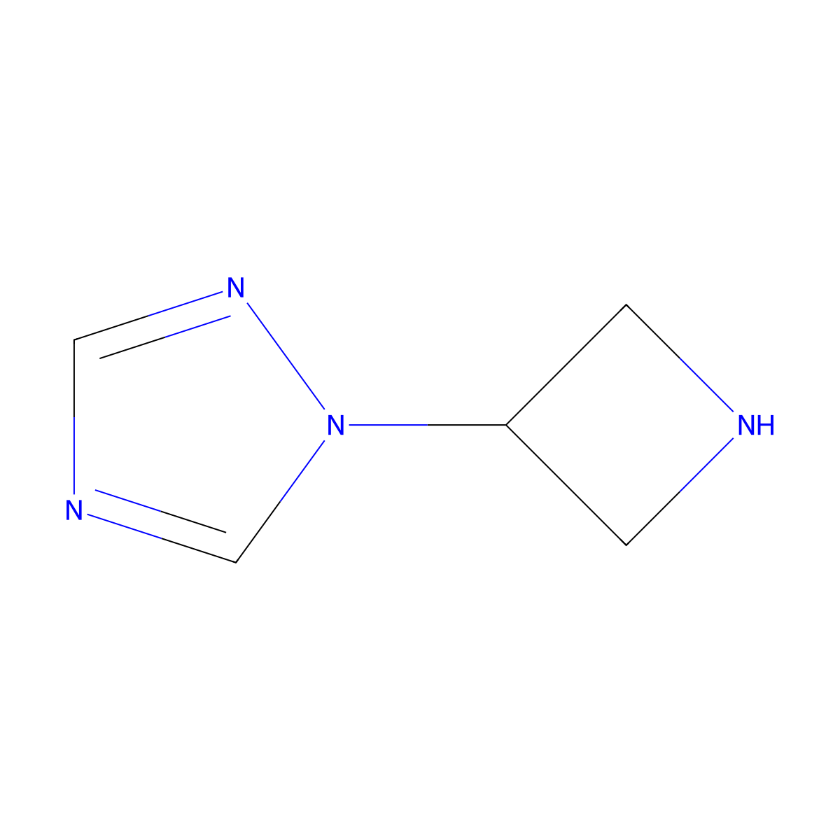 1-(azetidin-3-yl)-1H-1,2,4-triazole molecular structure, CAS 783275-15-0