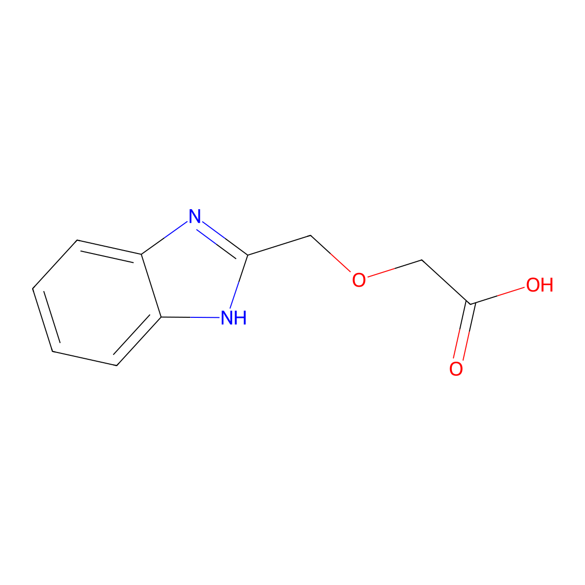 (1h-Benzimidazol-2-ylmethoxy)acetic acid molecular structure, CAS 783284-17-3