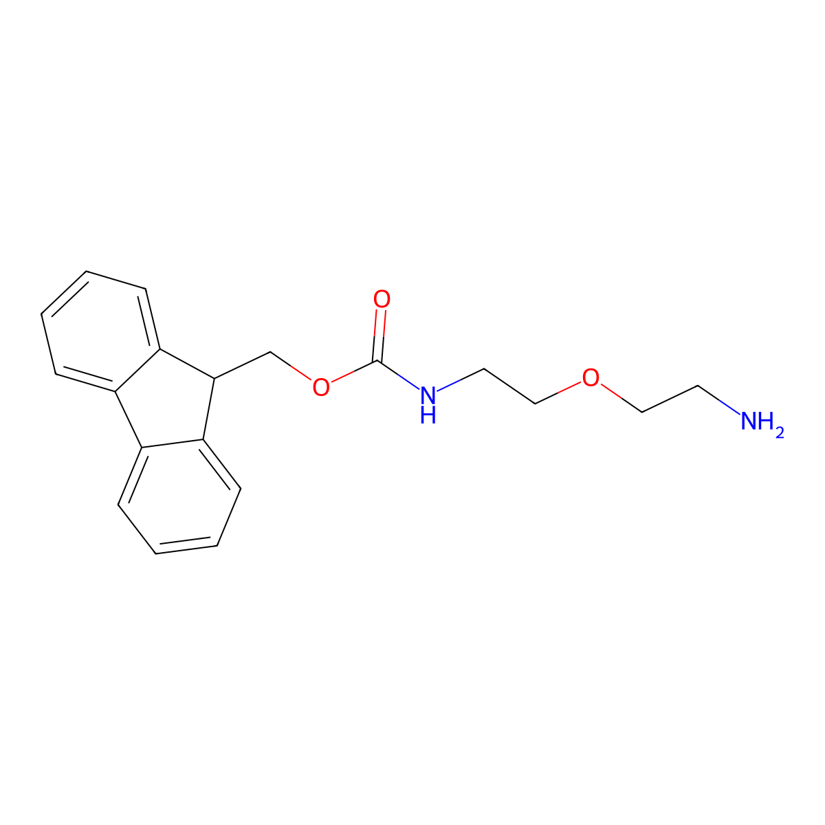 [2-(2-amino-ethoxy)-ethyl]-carbamic acid 9H-fluoren-9-ylmethyl ester molecular structure, CAS 783289-63-4