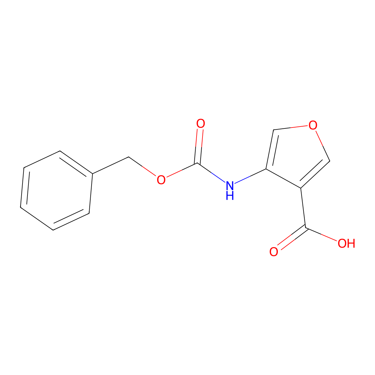 4-{[(Benzyloxy)carbonyl]amino}furan-3-carboxylic acid molecular structure, CAS 78329-64-3