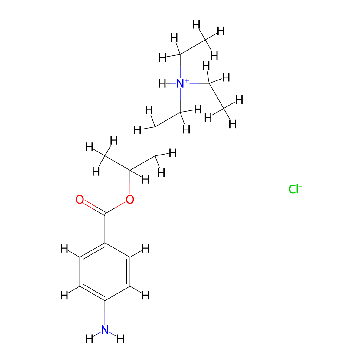 Benzoic acid, p-amino-, 5-(diethylamino)-2-pentyl ester, hydrochloride molecular structure, CAS 78329-78-9
