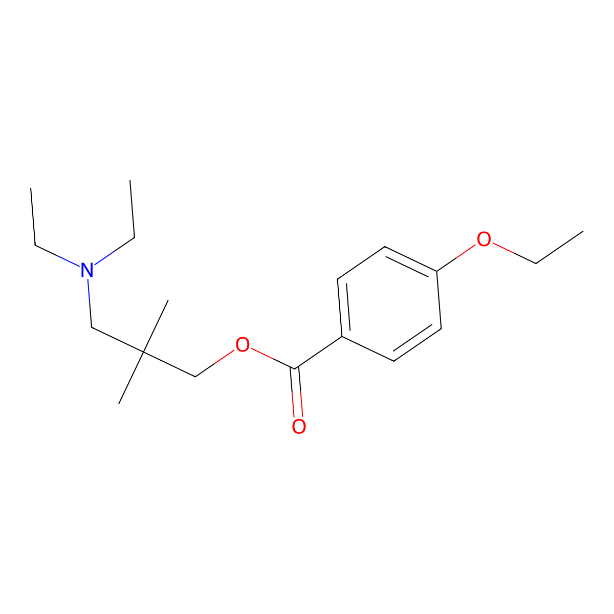 3-(Diethylamino)-2,2-dimethylpropyl 4-ethoxybenzoate molecular structure, CAS 78329-99-4