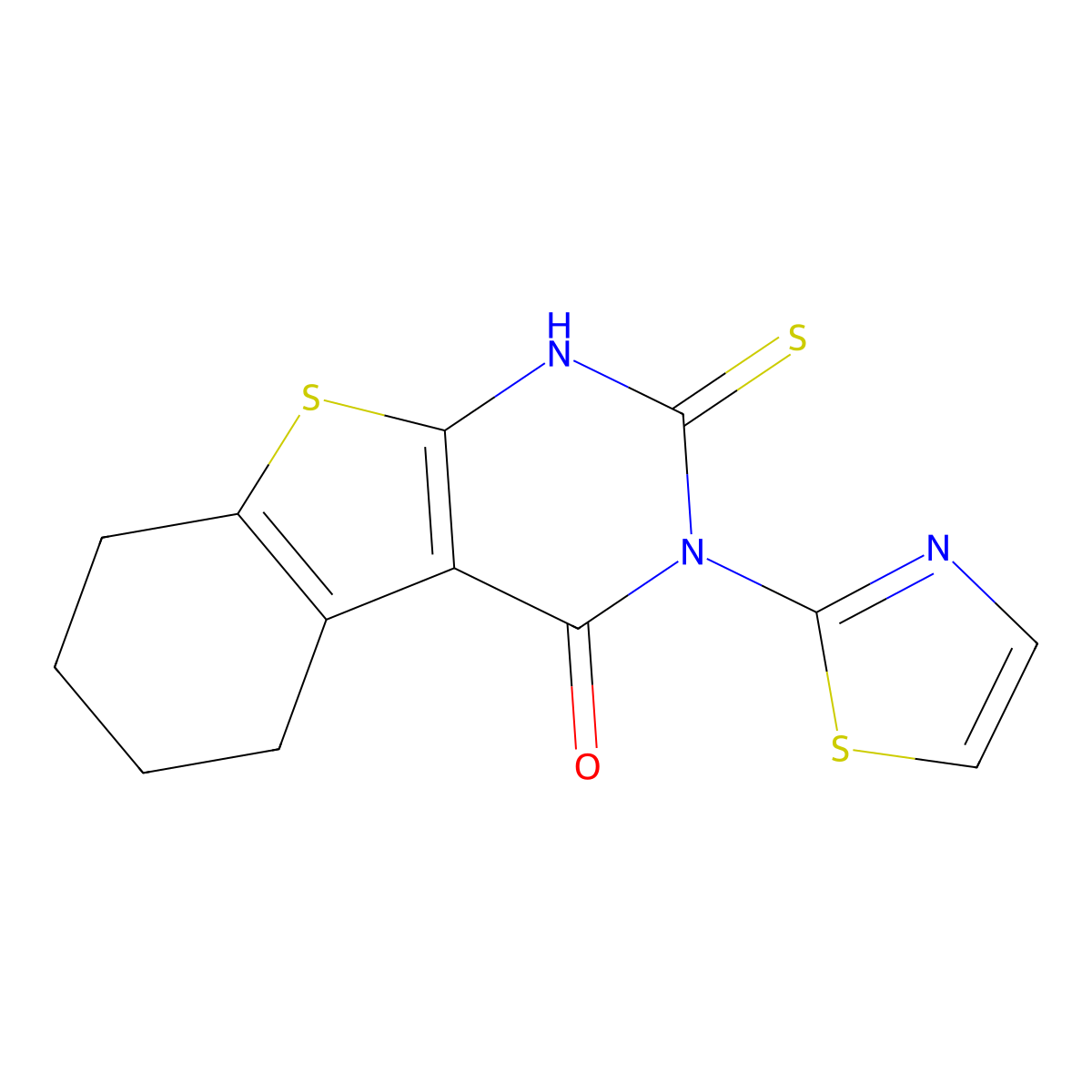 5-Sulfanyl-4-(1,3-thiazol-2-yl)-8-thia-4,6-diazatricyclo[7.4.0.0,2,7]trideca-1(9),2(7),5-trien-3-one molecular structure, CAS 783296-61-7