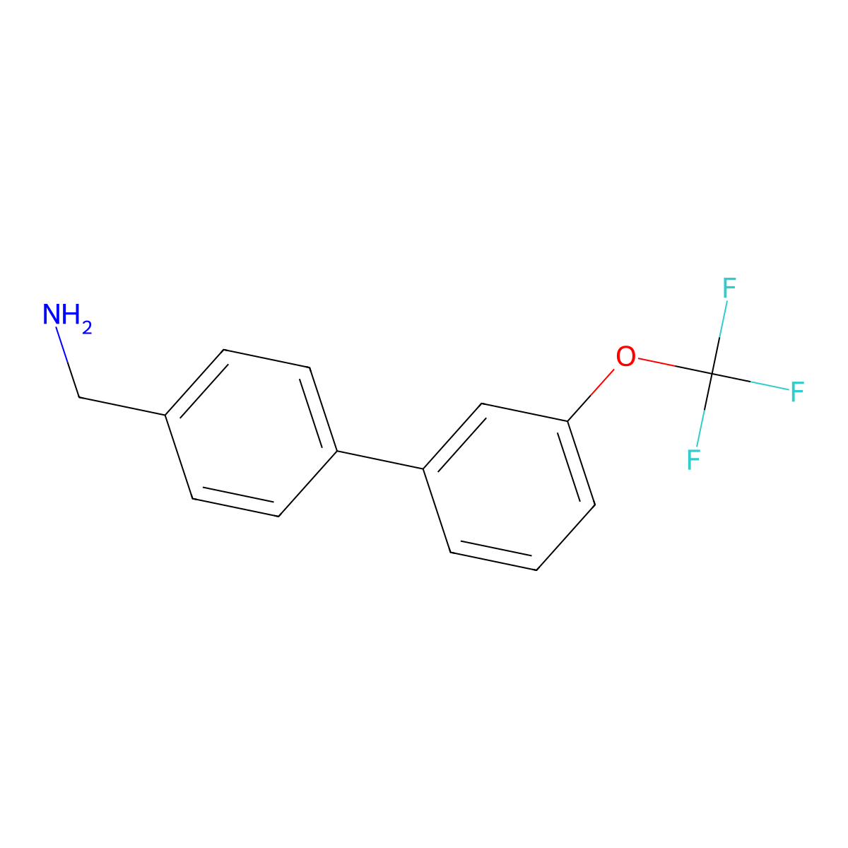 C-(3'-Trifluoromethoxy-biphenyl-4-yl)-methylamine molecular structure, CAS 783299-11-6