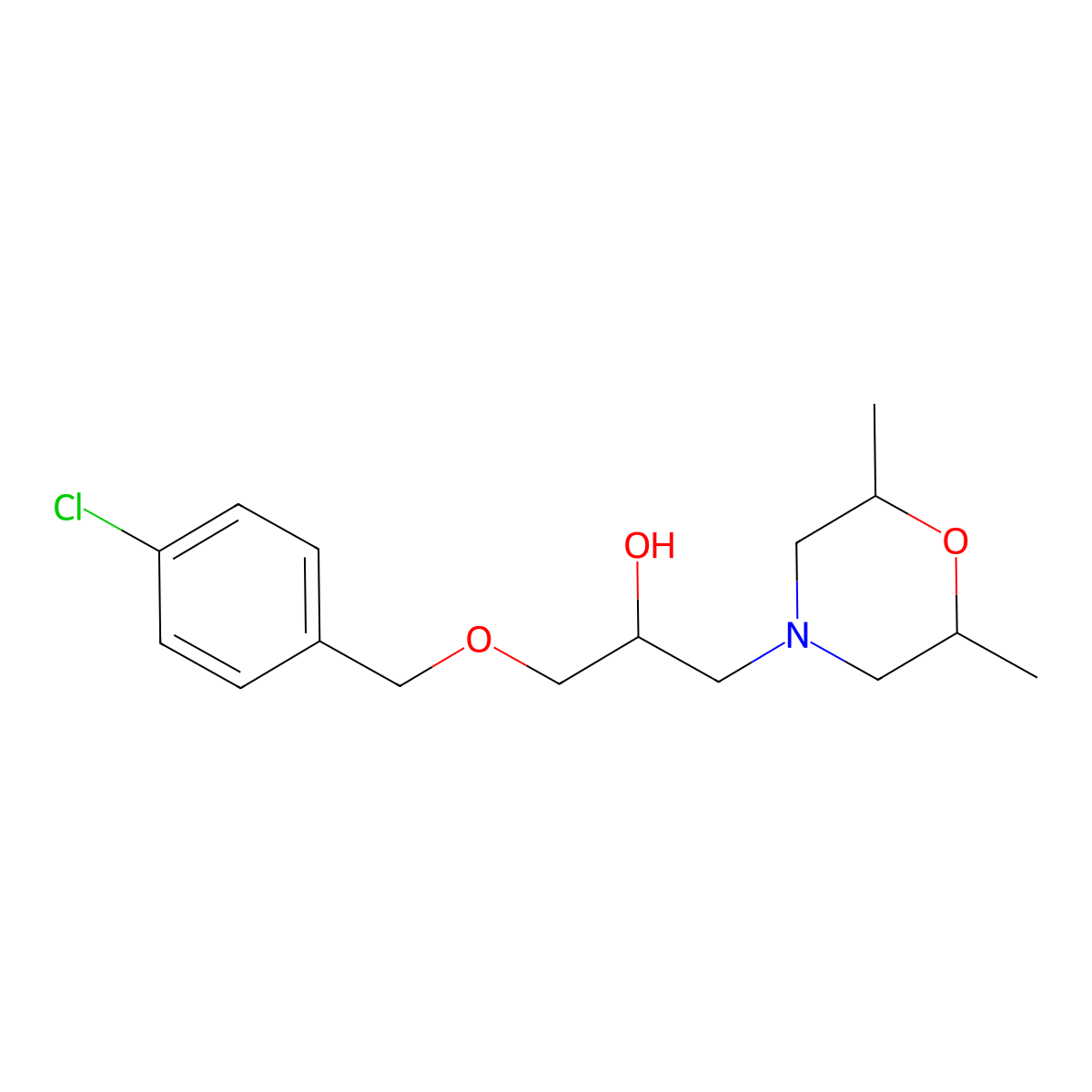 1-[(4-Chlorophenyl)methoxy]-3-(2,6-dimethylmorpholin-4-yl)propan-2-ol molecular structure, CAS 783299-13-8