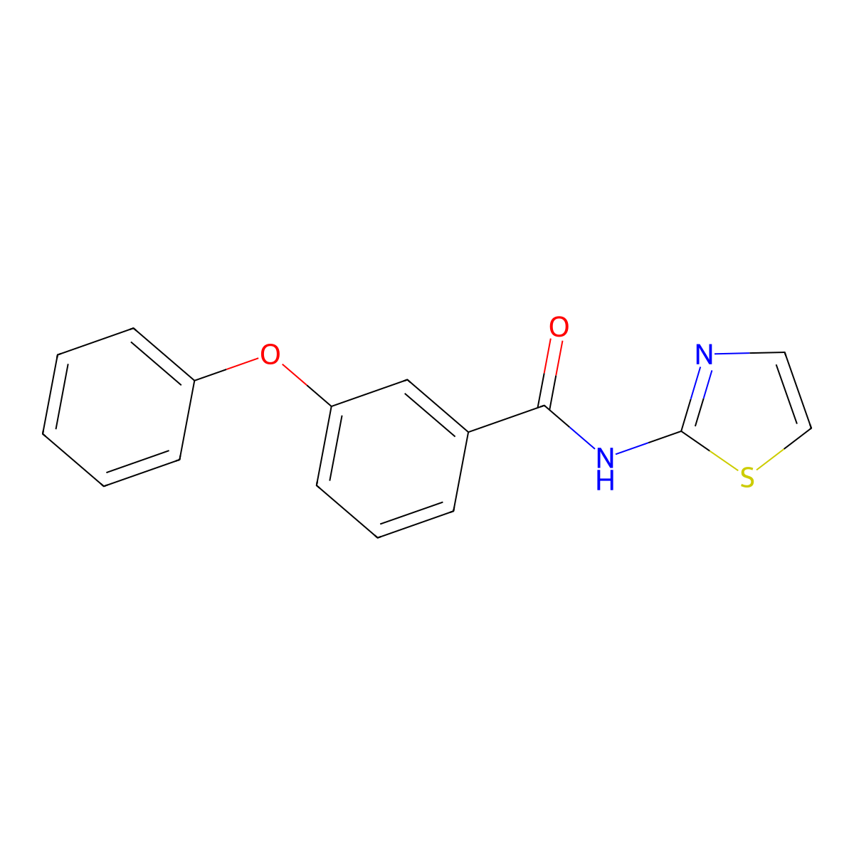 3-phenoxy-N-(1,3-thiazol-2-yl)benzamide molecular structure, CAS 783307-73-3
