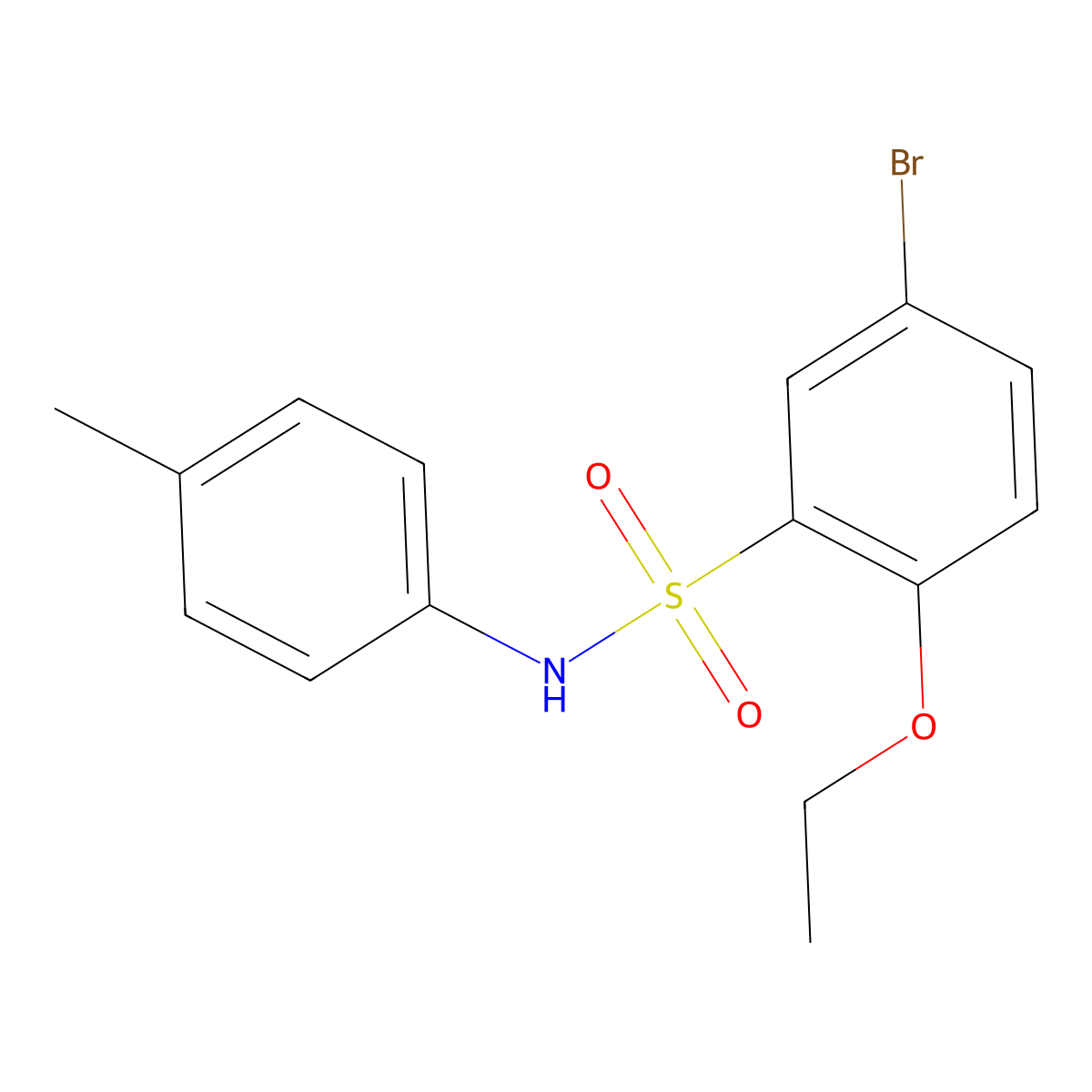 5-Bromo-2-ethoxy-n-(4-methylphenyl)benzene-1-sulfonamide molecular structure, CAS 783307-99-3