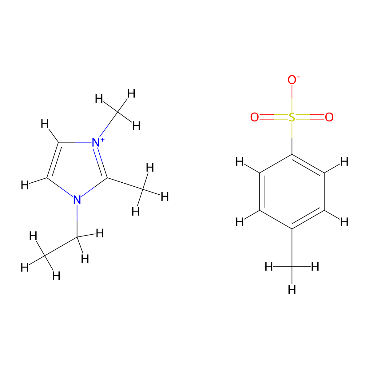 1-Ethyl-2,3-dimethylimidazolium tosylate molecular structure, CAS 783321-71-1