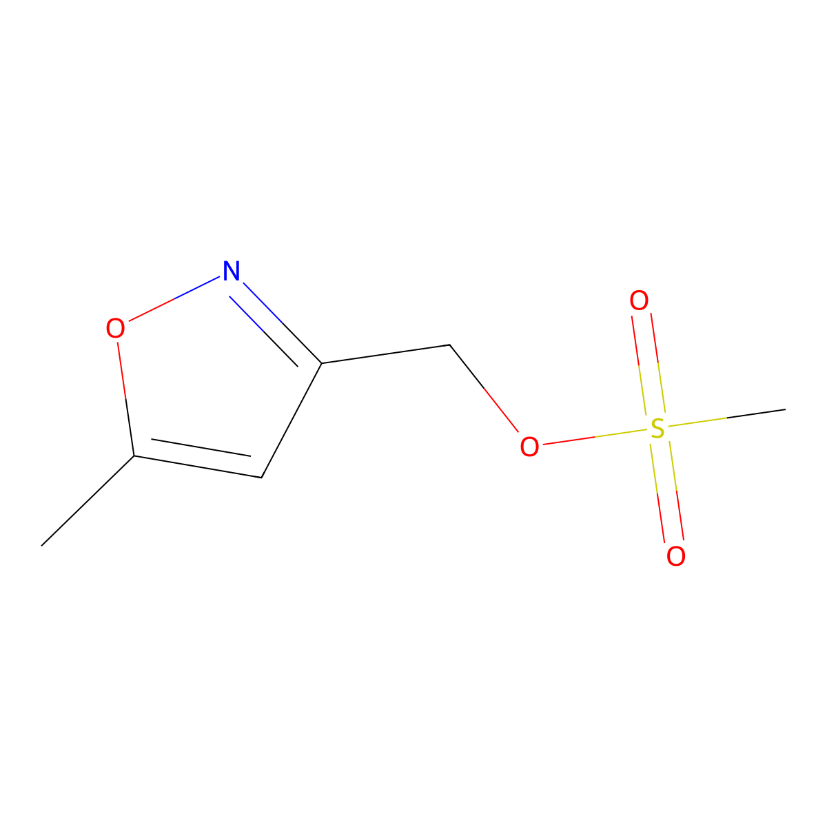 Methanesulfonic acid 5-methyl-isoxazol-3-ylmethyl ester molecular structure, CAS 783325-24-6