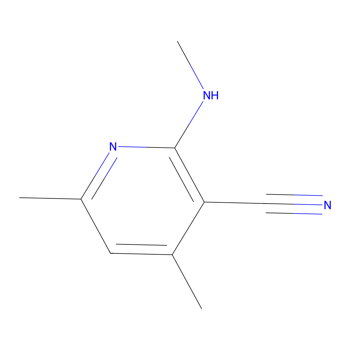 4,6-Dimethyl-2-(methylamino)nicotinonitrile molecular structure, CAS 783325-61-1