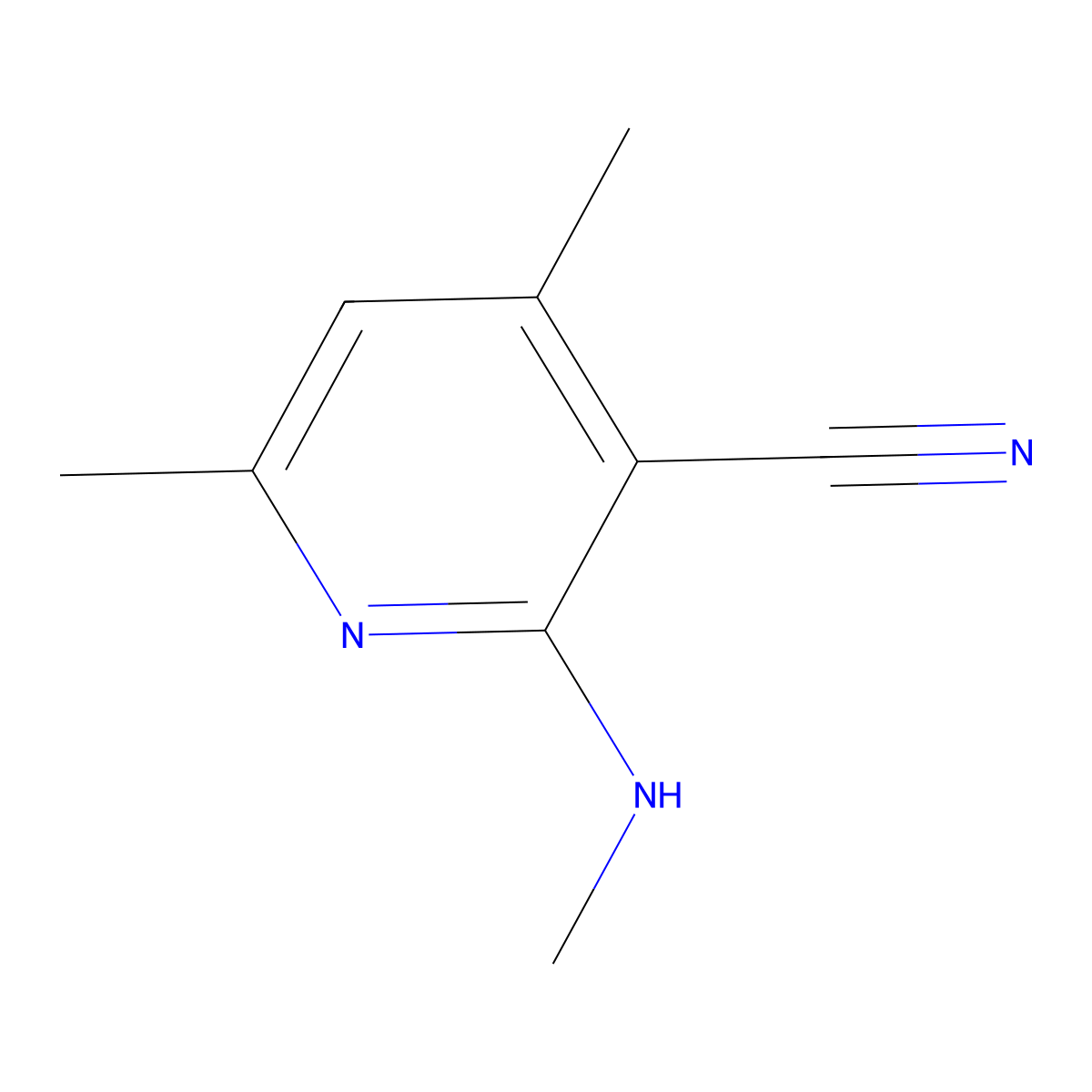4,6-Dimethyl-2-(methylamino)nicotinonitrile molecular structure, CAS 783325-61-1