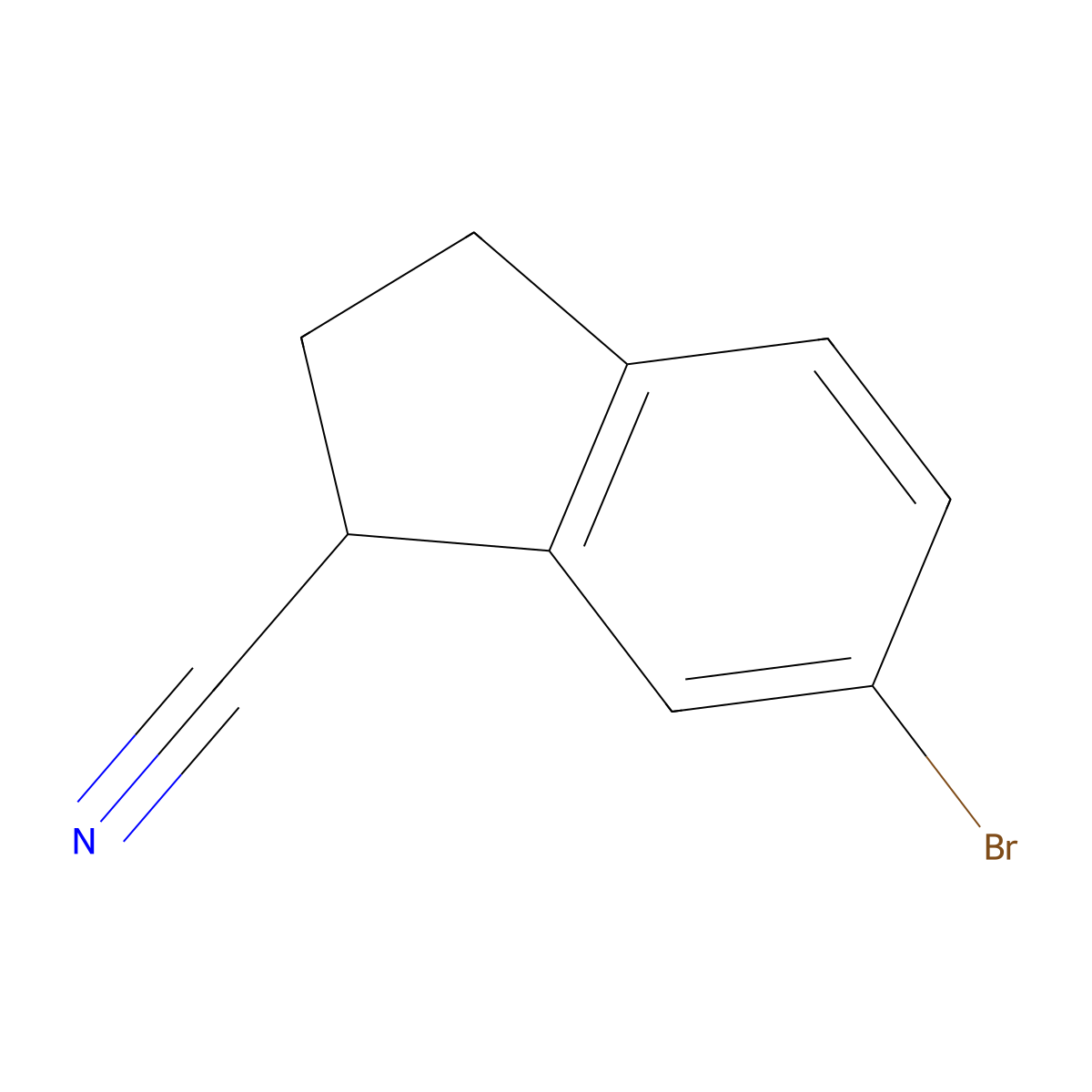 6-Bromo-2,3-Dihydro-1h-indene-1-carbonitrile molecular structure, CAS 783335-58-0