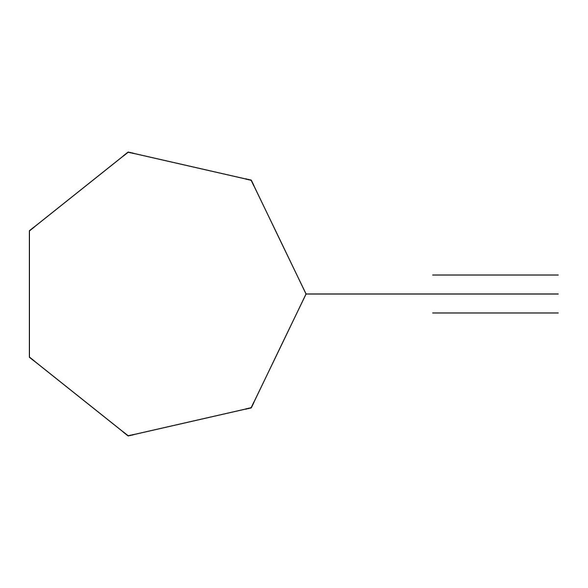Ethynylcycloheptane molecular structure, CAS 783339-45-7