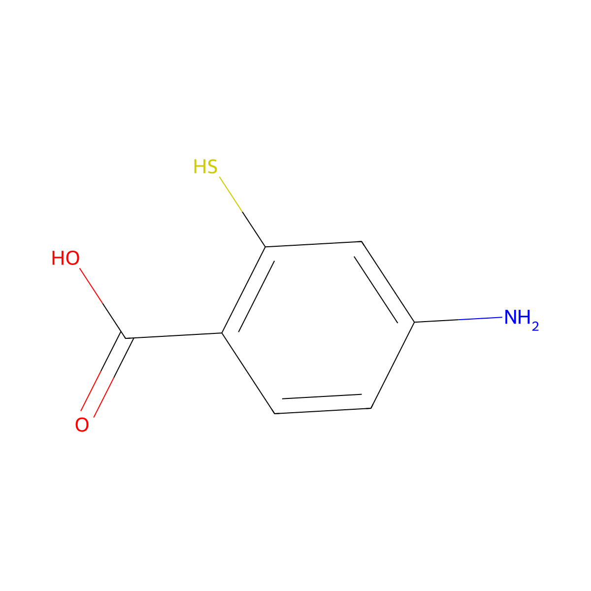 4-Amino-2-sulfanylbenzoic acid molecular structure, CAS 78334-06-2
