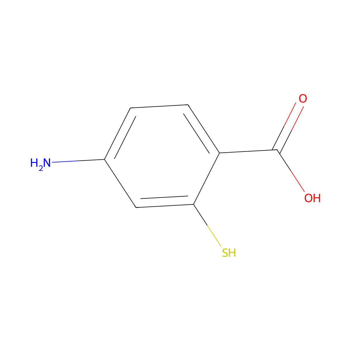 4-Amino-2-sulfanylbenzoic acid molecular structure, CAS 78334-06-2