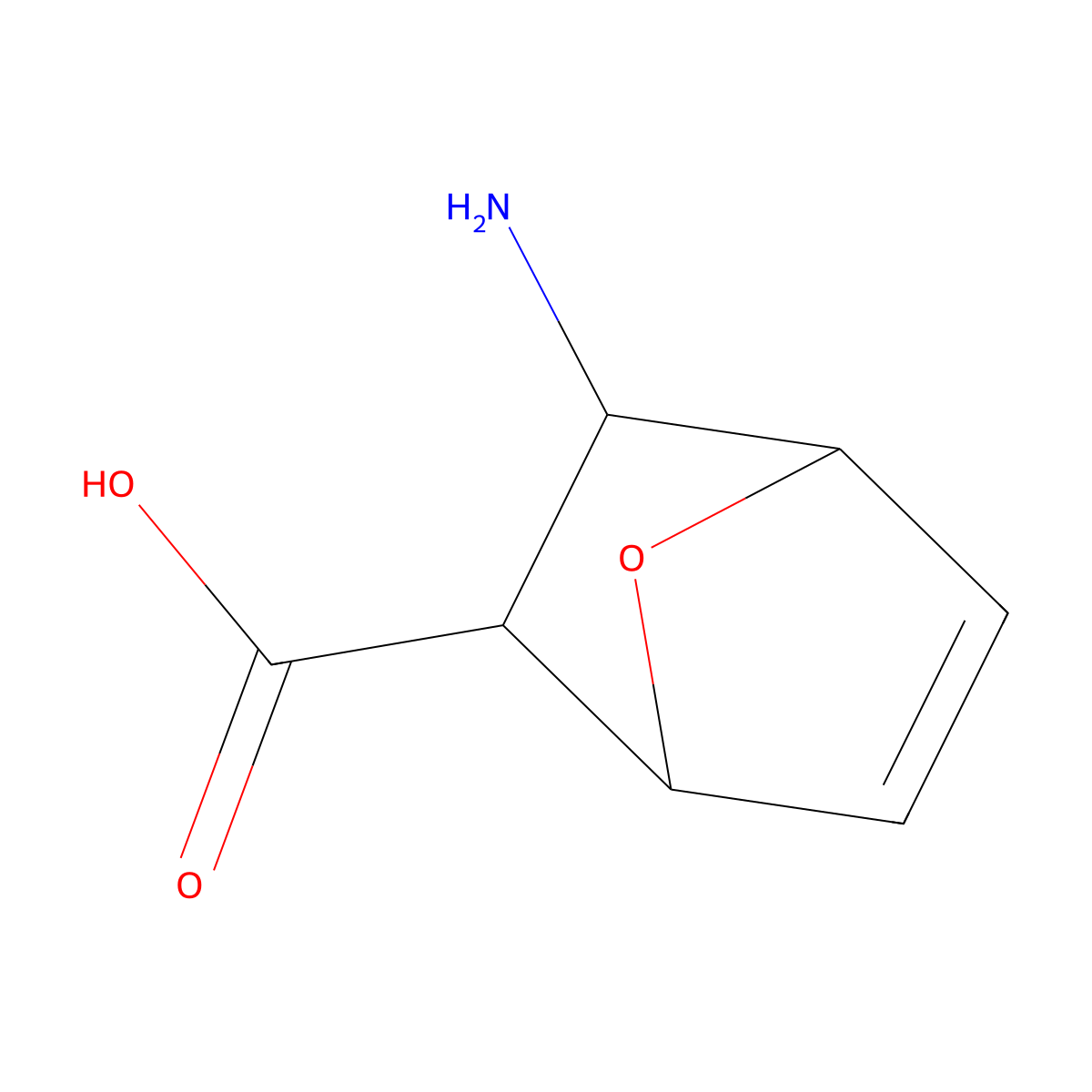 Diexo-3-amino-7-oxa-bicyclo[2.2.1]hept-5-ene-2-carboxylic acid molecular structure, CAS 783340-43-2