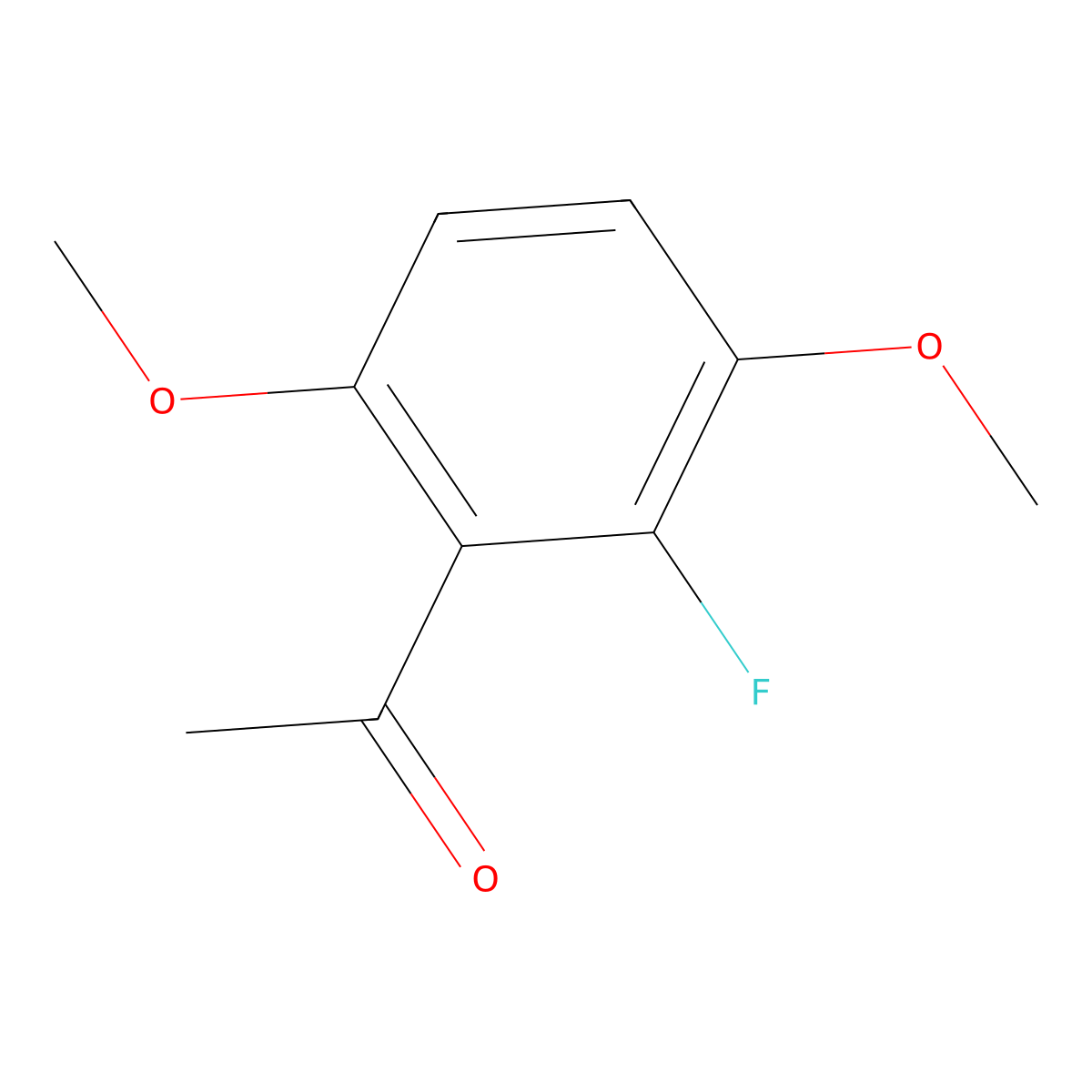 1-(2-Fluoro-3,6-dimethoxyphenyl)ethanone molecular structure, CAS 783342-06-3