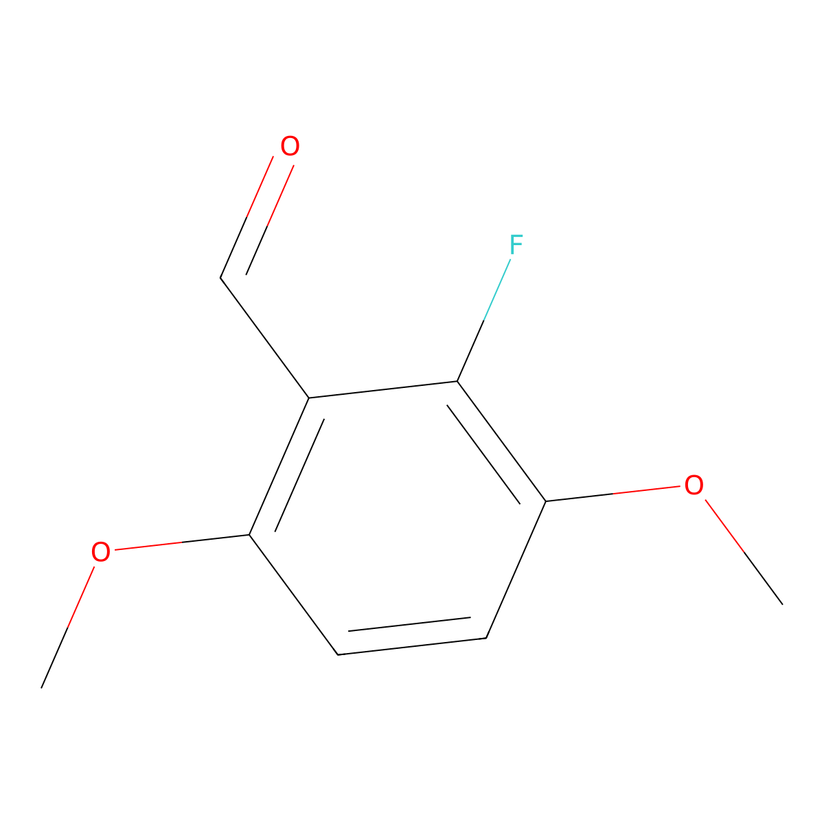 2-Fluoro-3,6-dimethoxybenzaldehyde molecular structure, CAS 783342-33-6