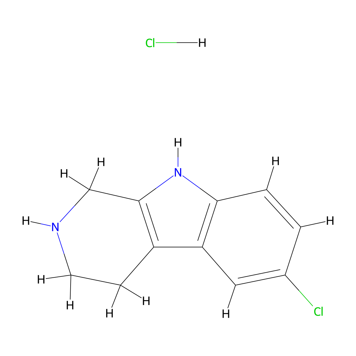 6-Chloro-2,3,4,9-tetrahydro-1H-beta-carboline hydrochloride molecular structure, CAS 783349-62-2