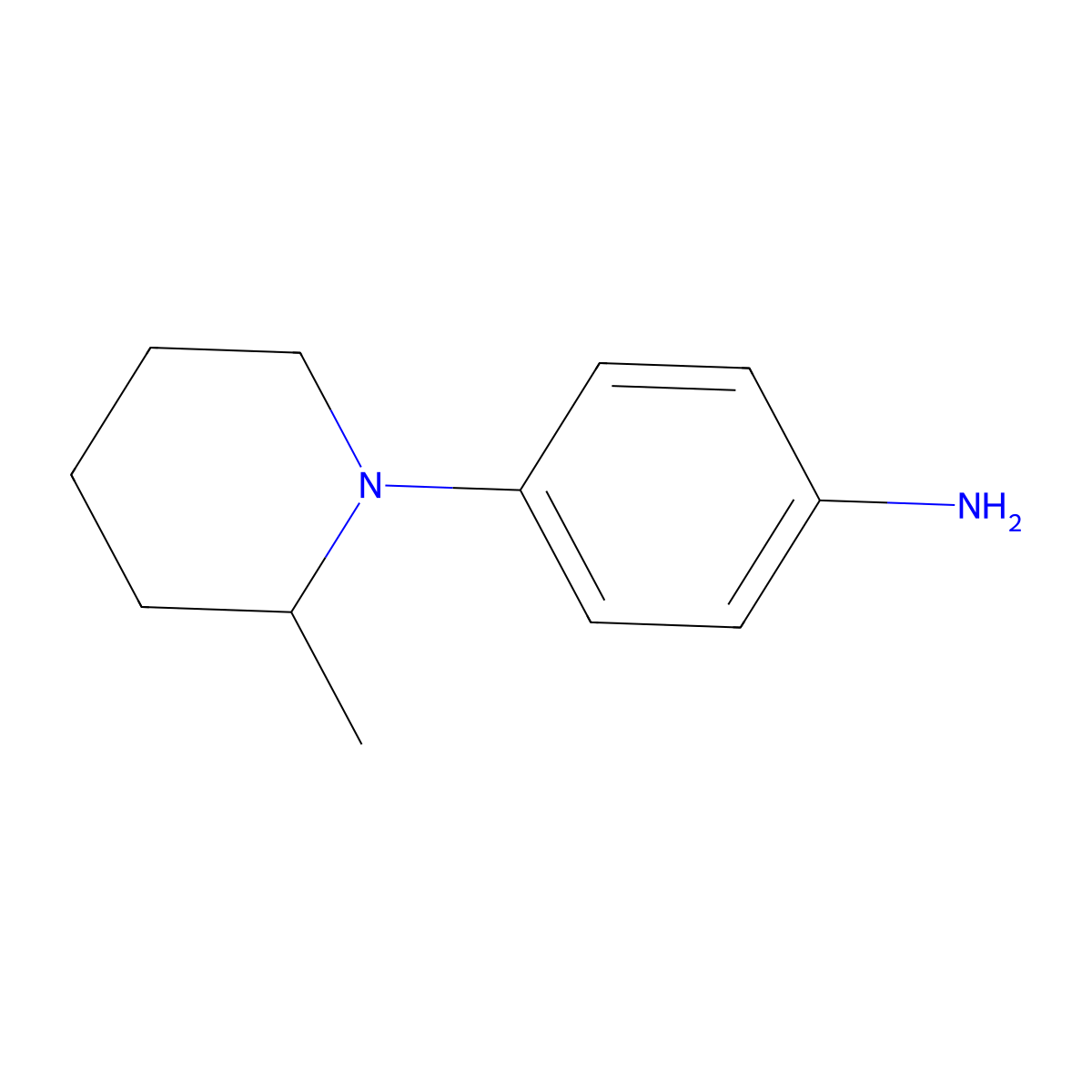 4-(2-Methyl-piperidin-1-yl)-phenylamine molecular structure, CAS 78335-25-8