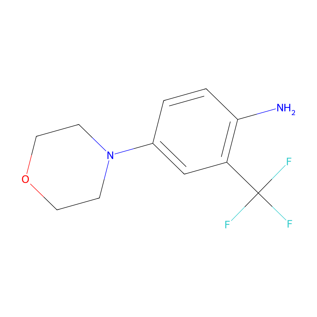 4-(Morpholin-4-yl)-2-(trifluoromethyl)aniline molecular structure, CAS 78335-26-9