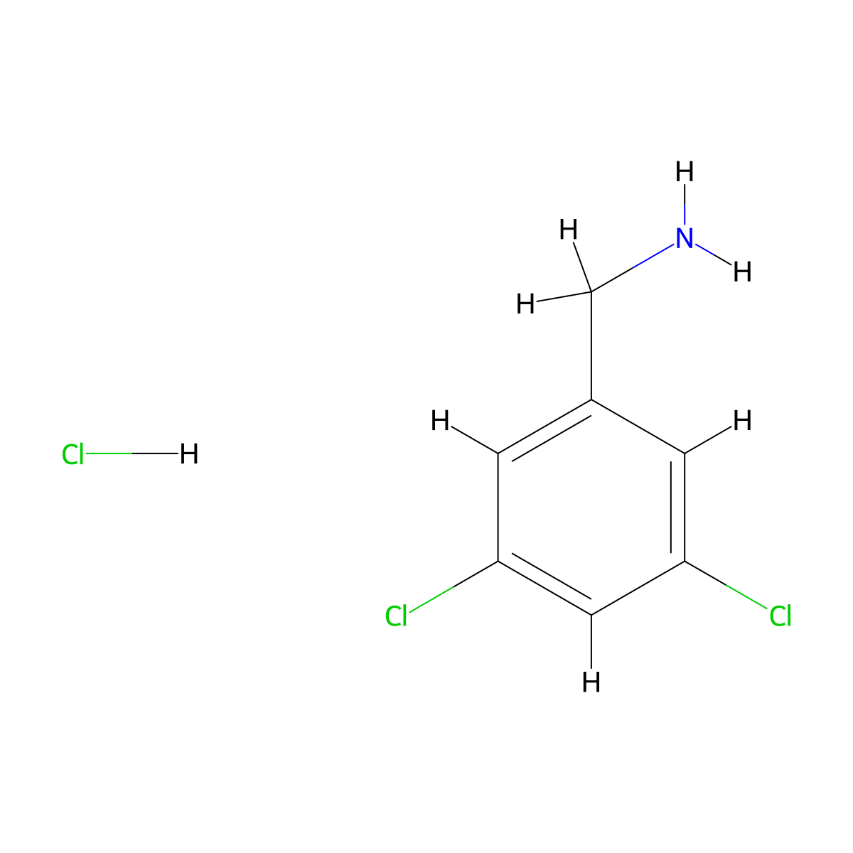 (3,5-dichlorophenyl)methanamine Hydrochloride molecular structure, CAS 78335-91-8