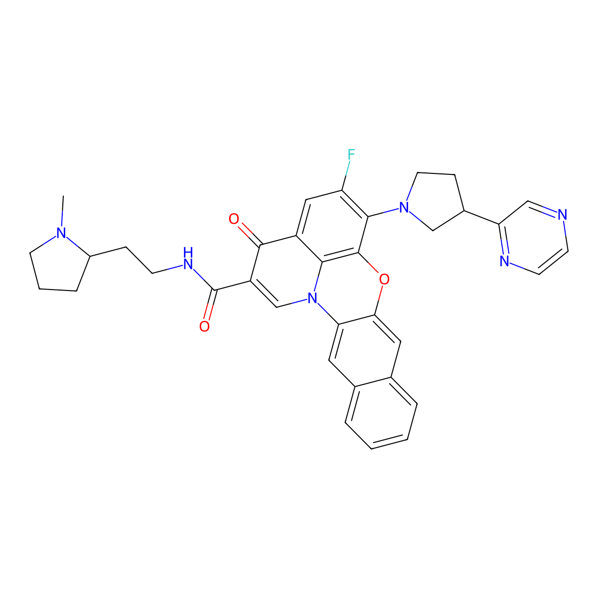 Quarfloxin, (R)- molecular structure, CAS 783361-78-4