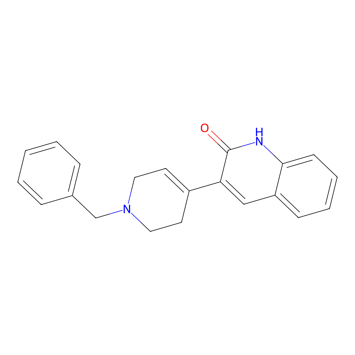 3-(1-benzyl-1,2,3,6-tetrahydropyridin-4-yl)quinolin-2(1H)-one molecular structure, CAS 783368-14-9