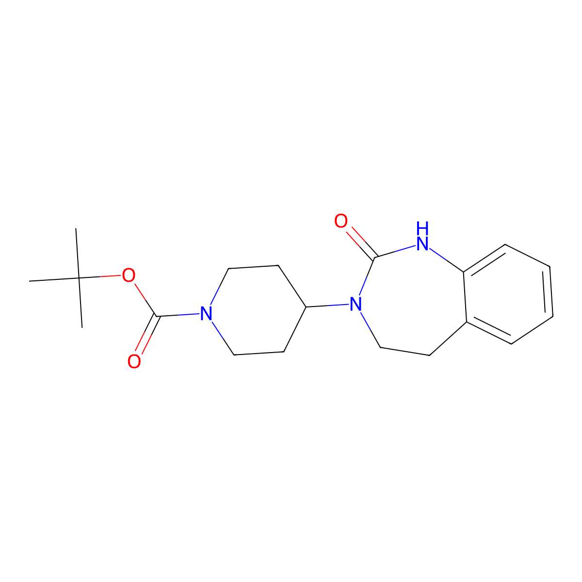 Tert-butyl 4-(2-oxo-1,2,4,5-tetrahydrobenzo[d][1,3]diazepin-3-yl)piperidine-1-carboxylate molecular structure, CAS 783368-37-6