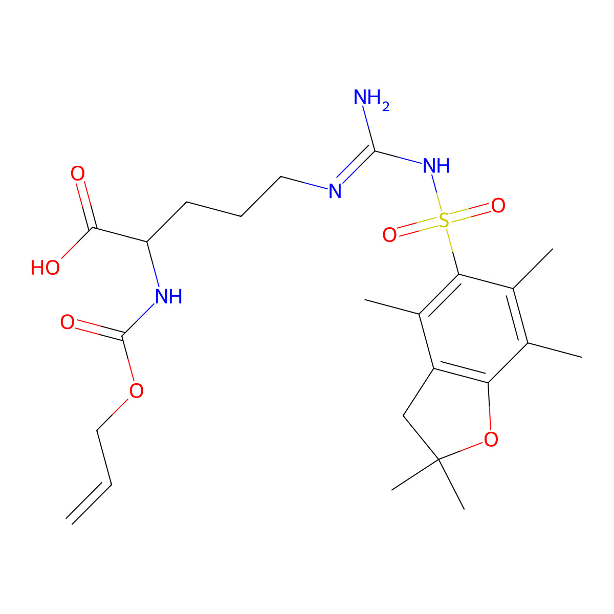 Aloc-Arg(Pbf)-OH molecular structure, CAS 783371-61-9